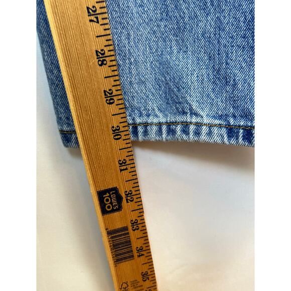 Levi’s 501 Mens 38x30 Blue Button Fly Straight Leg Stonewashed Denim Jeans 09/08 - Picture 7 of 9